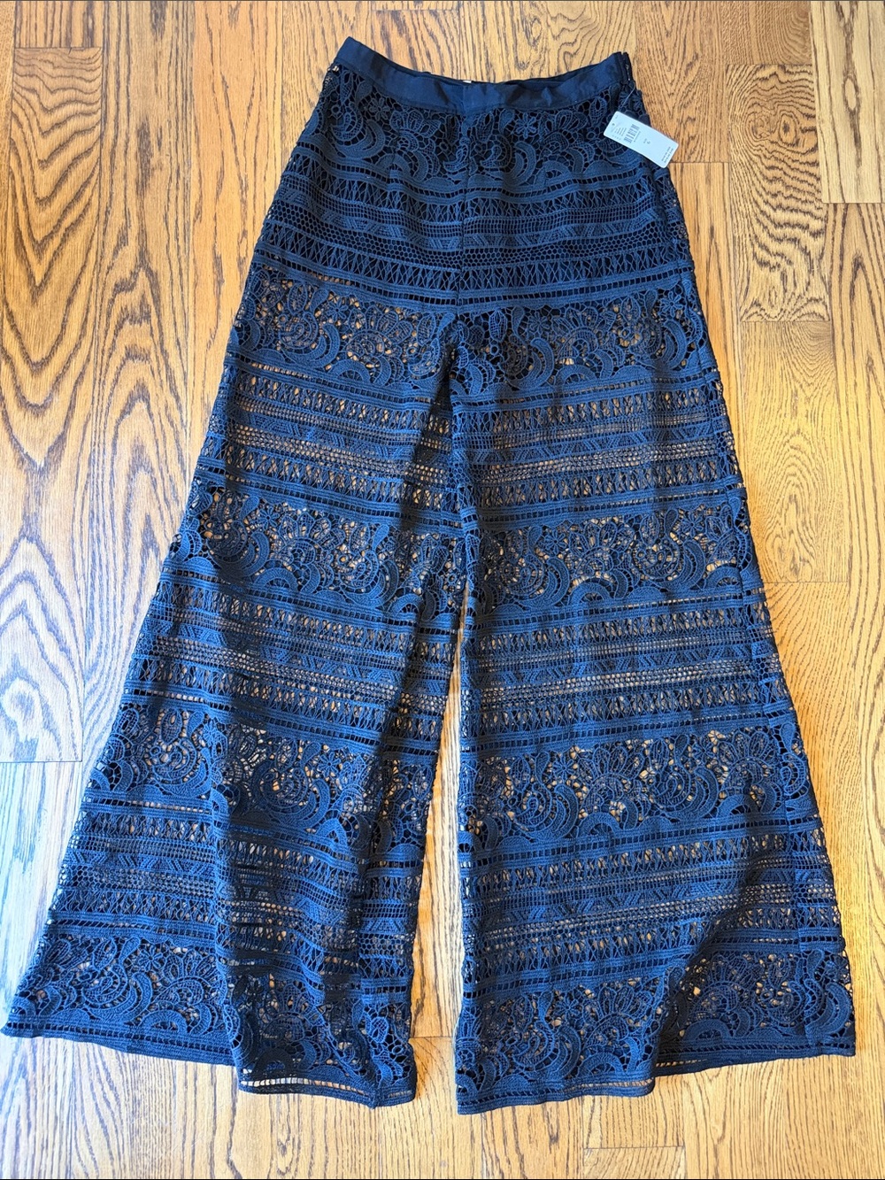 Lace Wide-Leg Pants